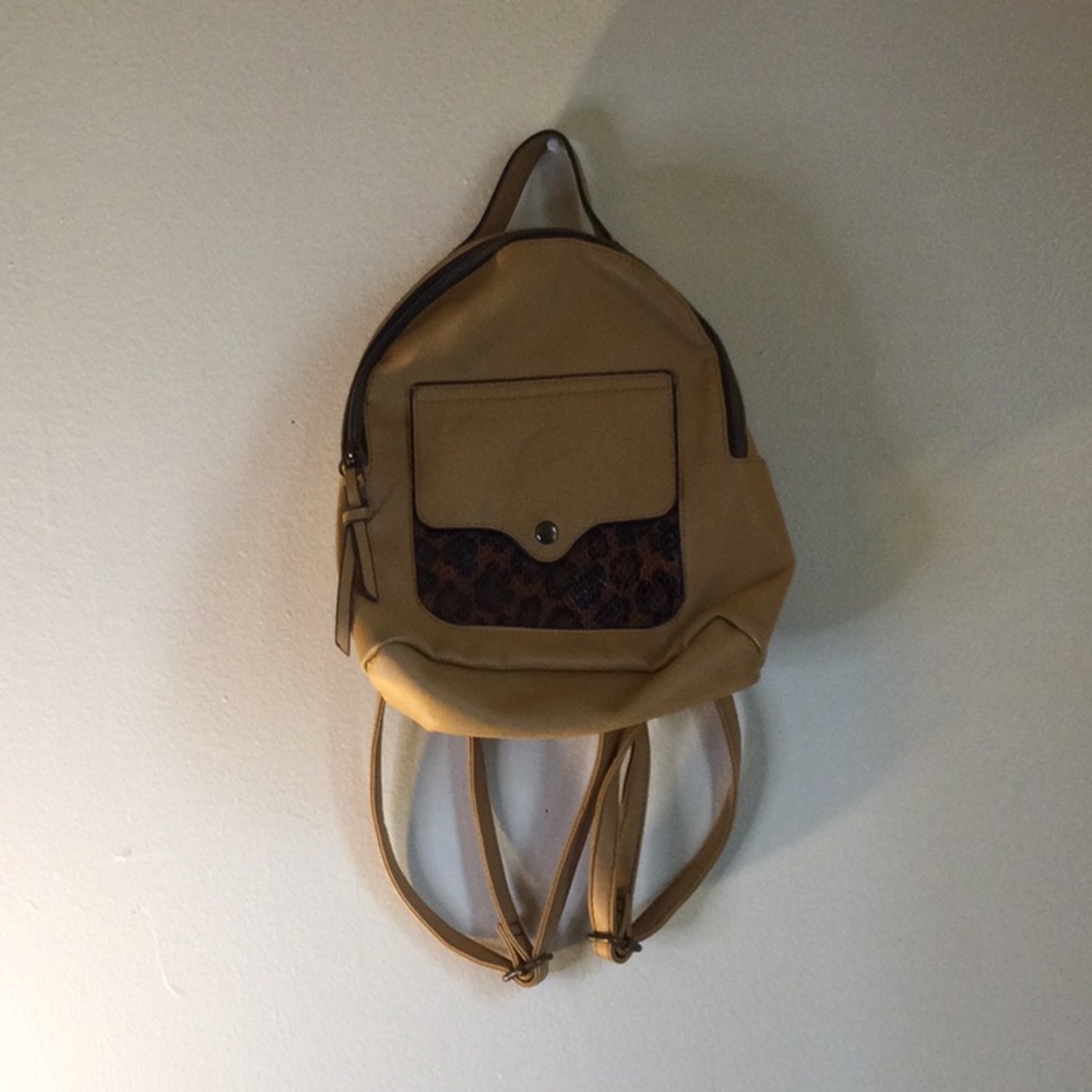 Chic Tan and Brown Women's Backpack